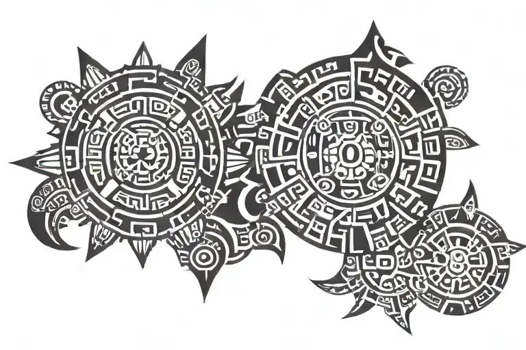 mayan calendar tattoo design idea