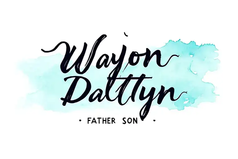 "Waylon Daltyn " father son tattoo design combining tattoo design idea