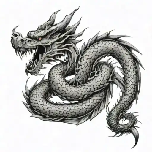 Dragon Serpent tattoo design idea
