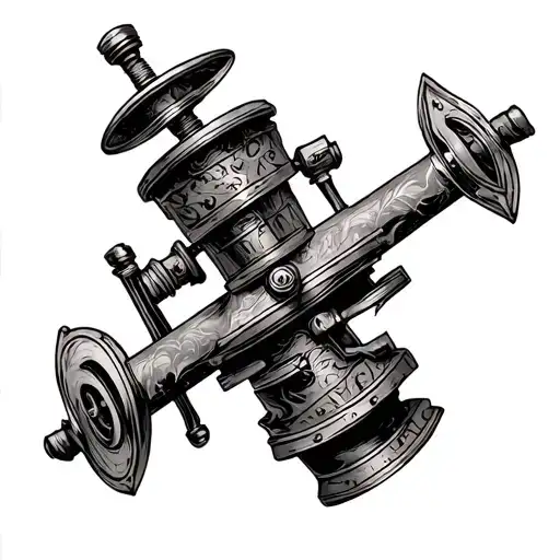 sextant tattoo design idea