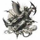 war in heaven tattoo design idea