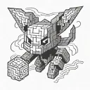 Gaming, Ori Game, Minecraft tattoo design idea
