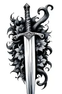 999 with sword going through it vertical tattoo design tattoo design idea