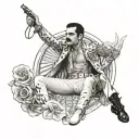 freddie mercury tattoo design idea