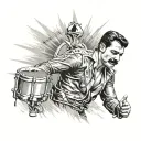 freddie mercury tattoo design idea