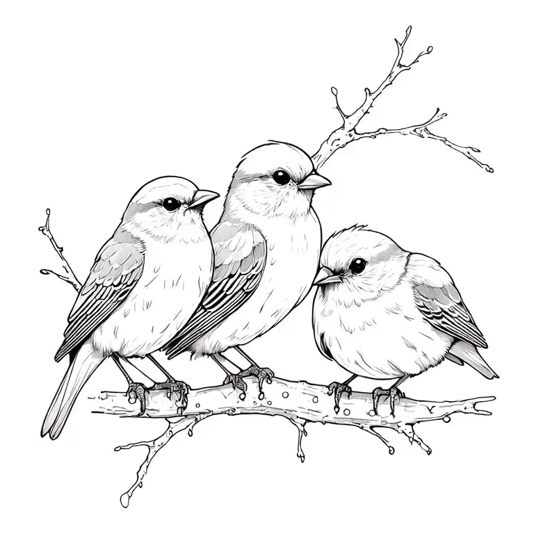 Three Little Birds tattoo design idea