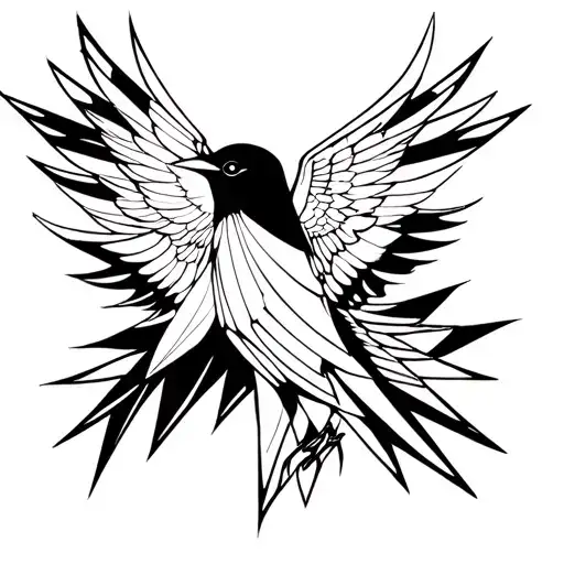 swallow birds tattoo design idea