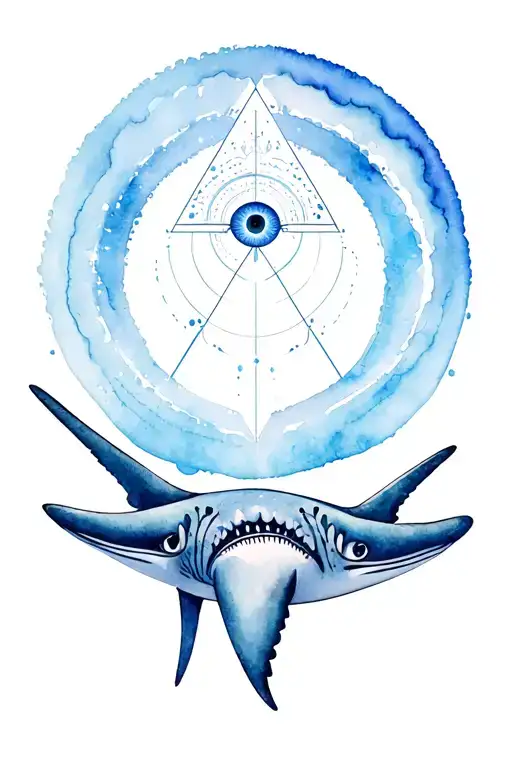 Lemurian starseed tattoo with spiral, whale shark markings, Pleiadian star cluster, triangle with third eye" tattoo design idea