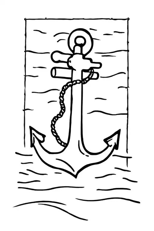 anchor shaped like Cape Cod tattoo design idea