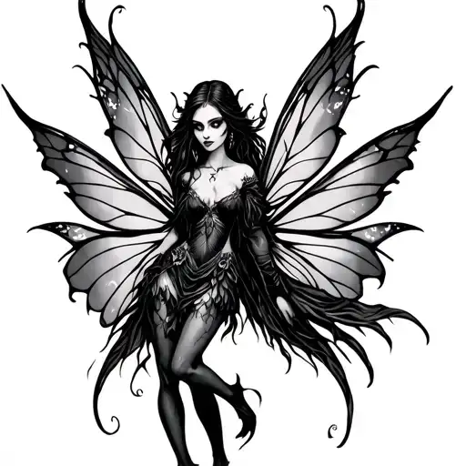 Evil Fairy tattoo design idea