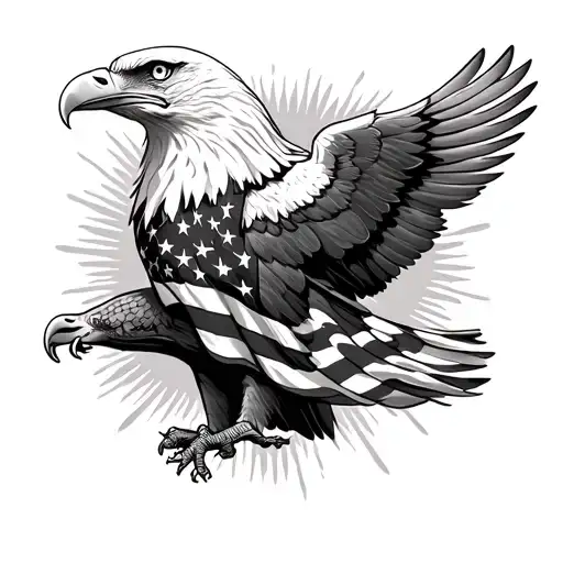 America flag, bald eagle, Kia military memorial arm sleeve tatoo tattoo design idea