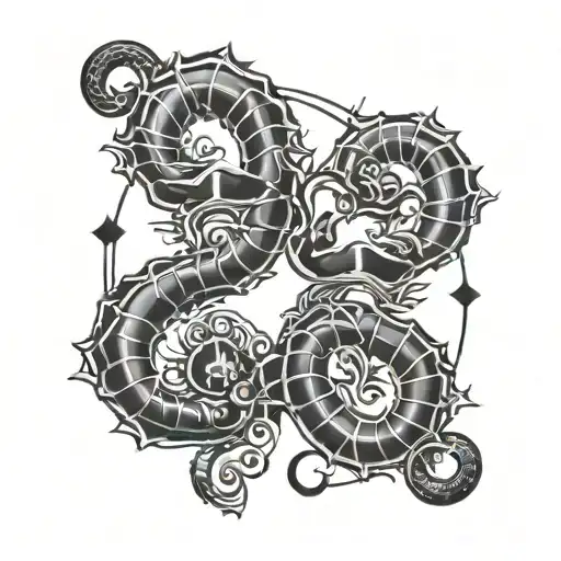 scorpio and libra tattoo design idea