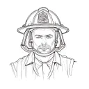 firefighter helmet resting tattoo design idea