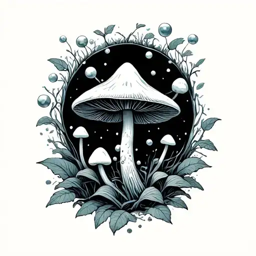 Psilocybin Molecule tattoo design idea
