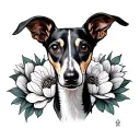 Whippet tattoo design idea