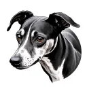 Whippet tattoo design idea