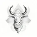 filipino flag or hat on carabou tattoo design idea