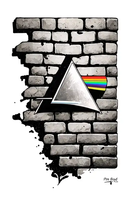 pink floyd brick in the wall  tattoo design idea