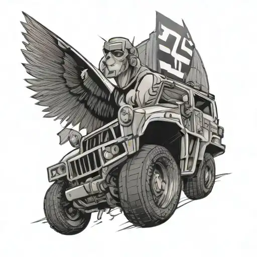 harley hummer superman logos incorporated tattoo design idea