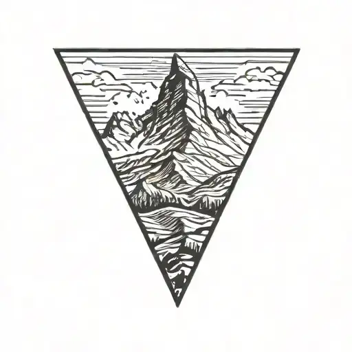 matterhorn mountain tattoo design idea