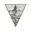 matterhorn mountain tattoo design idea
