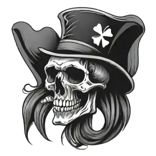 Irish Skull tattoo design idea