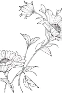 Add geometrical patterns only around it keeping the flower intact tattoo design idea