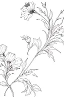 Add geometrical patterns only around it keeping the flower intact tattoo design idea