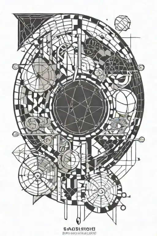 math formulas and sports tattoo design idea