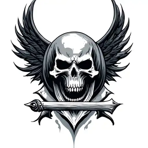 the reaper death seal tattoo design idea