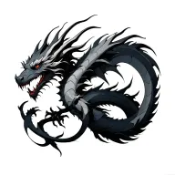 abstract dragon wrapped tattoo design idea