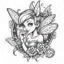 tinkerbell tattoo design idea