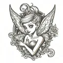 tinkerbell tattoo design idea