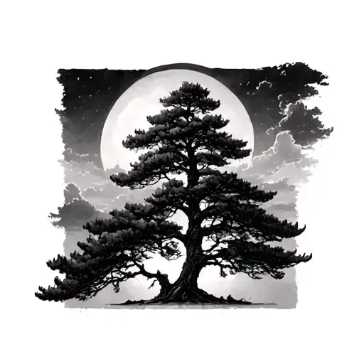 Cypress Tree tattoo design idea