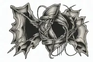 surgical sutures with surgical needle and thread attached tattoo design idea