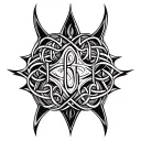 celtic vibe pattern from shoulder to elbow woth 5 names hidden in it tattoo design idea