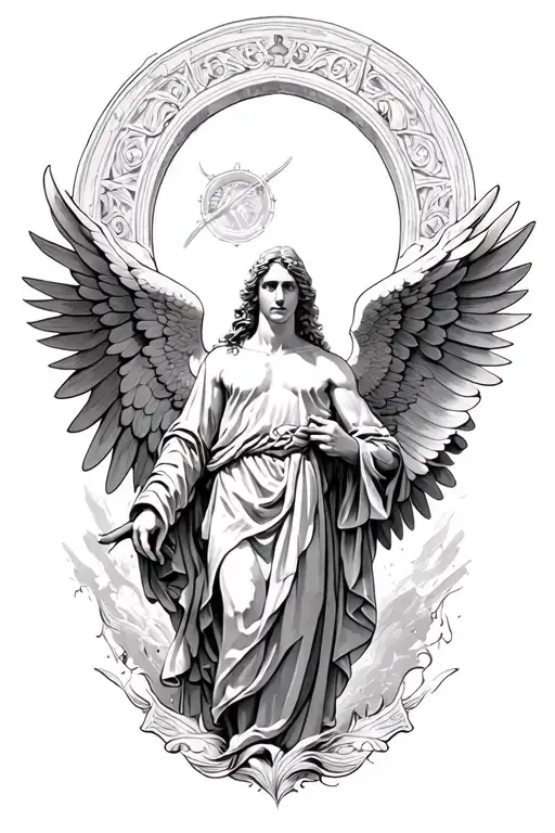 arch angel Michael tattoo design idea