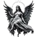 Protector Angel tattoo design idea