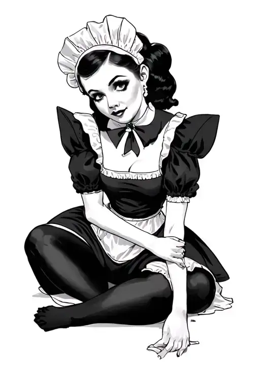sissy maid chastised and punished him tattoo design idea