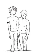 Dad and little son for forearm tattoo design idea