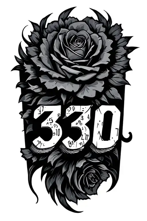 330 area code and random design tattoo design idea