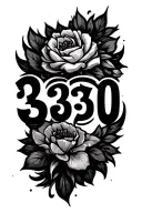 330 area code and random design tattoo design idea