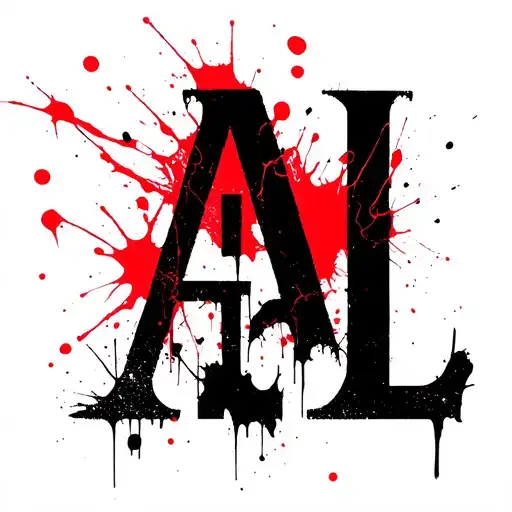 Initials A nad L font tattoo design tattoo design idea