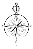 compass anchor waves infinity tattoo design idea