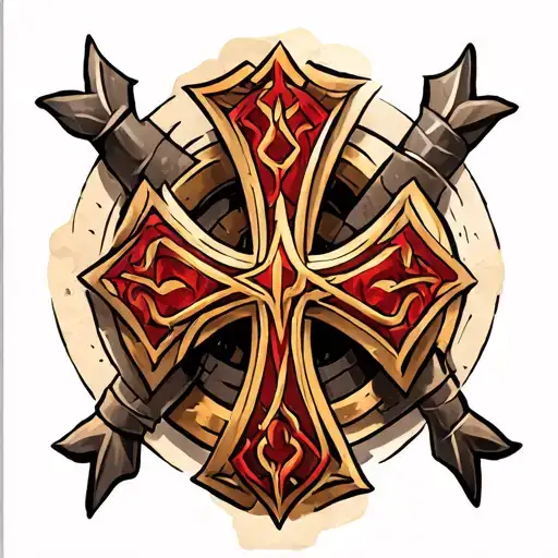 11th century Viking cross tattoo design idea