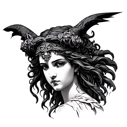 Greek goddess Hecate  tattoo design idea