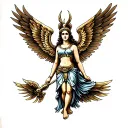 goddess hera in war mode A second tattoo design idea