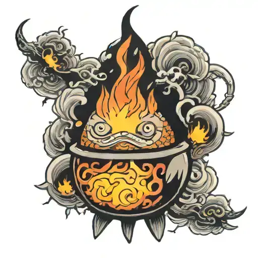 calcifer tattoo design idea