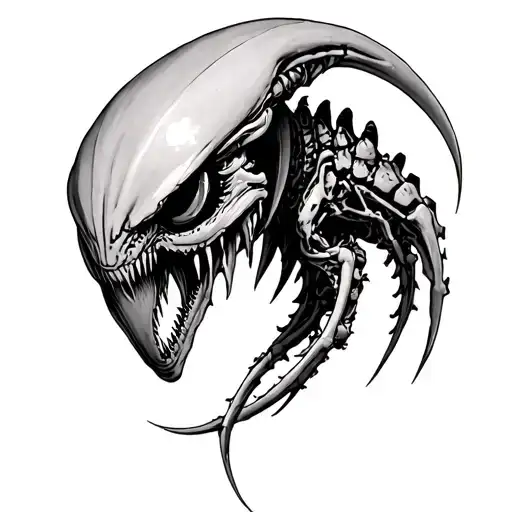 Xenomorph Flash tattoo design idea