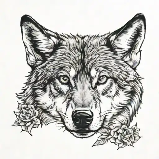alpha wolf tattoo design idea